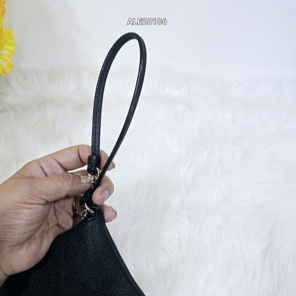 Coach Black Wristlet with Logo